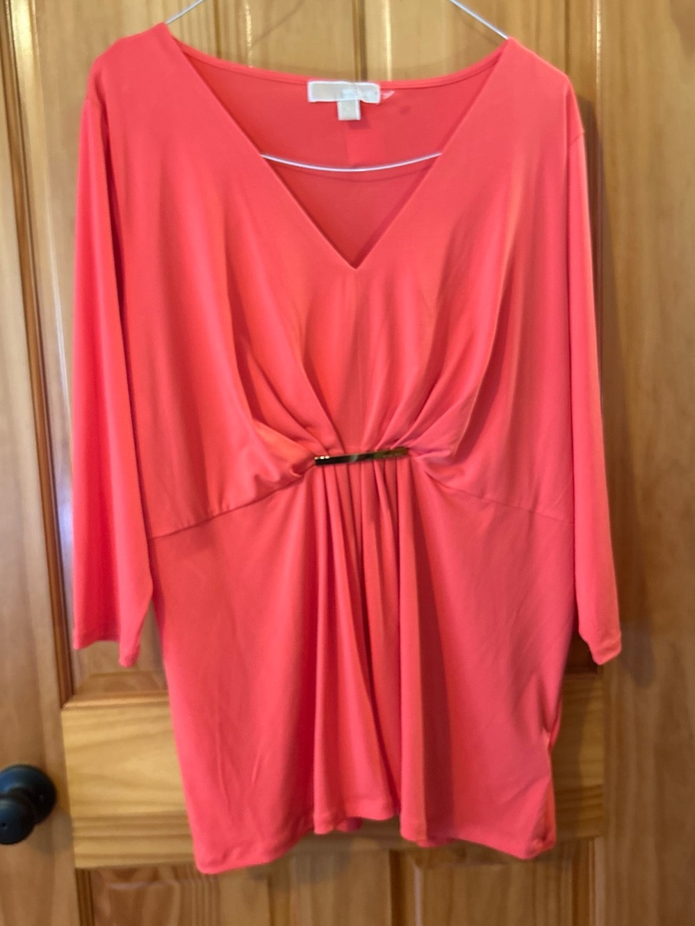Michael Kors Coral V-Neck Tunic Top